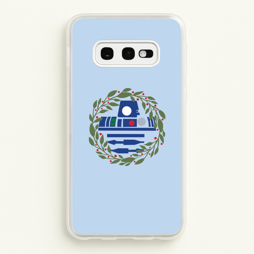 R2D2 Christmas Wreath - Star Wars Phone Case for Galaxy S10e