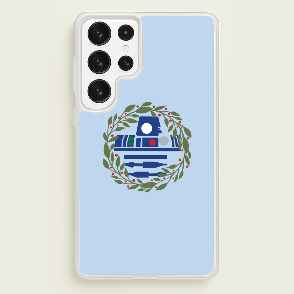 R2D2 Christmas Wreath - Star Wars Phone Case for Galaxy S22 Ultra
