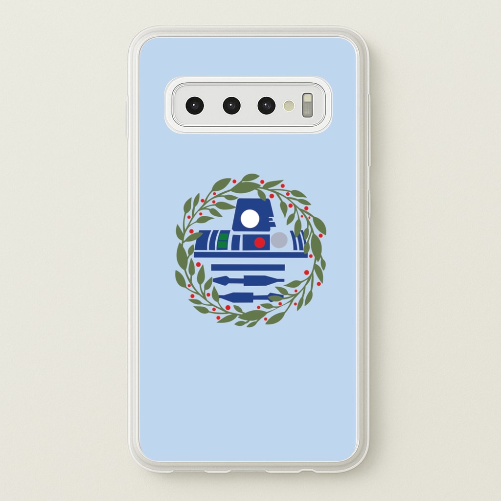 R2D2 Christmas Wreath - Star Wars Phone Case for Galaxy S10 Plus
