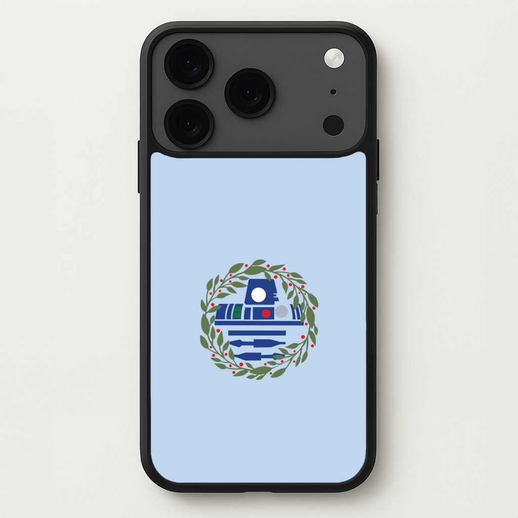 R2D2 Christmas Wreath Phone Case for iPhone 17 Pro Max