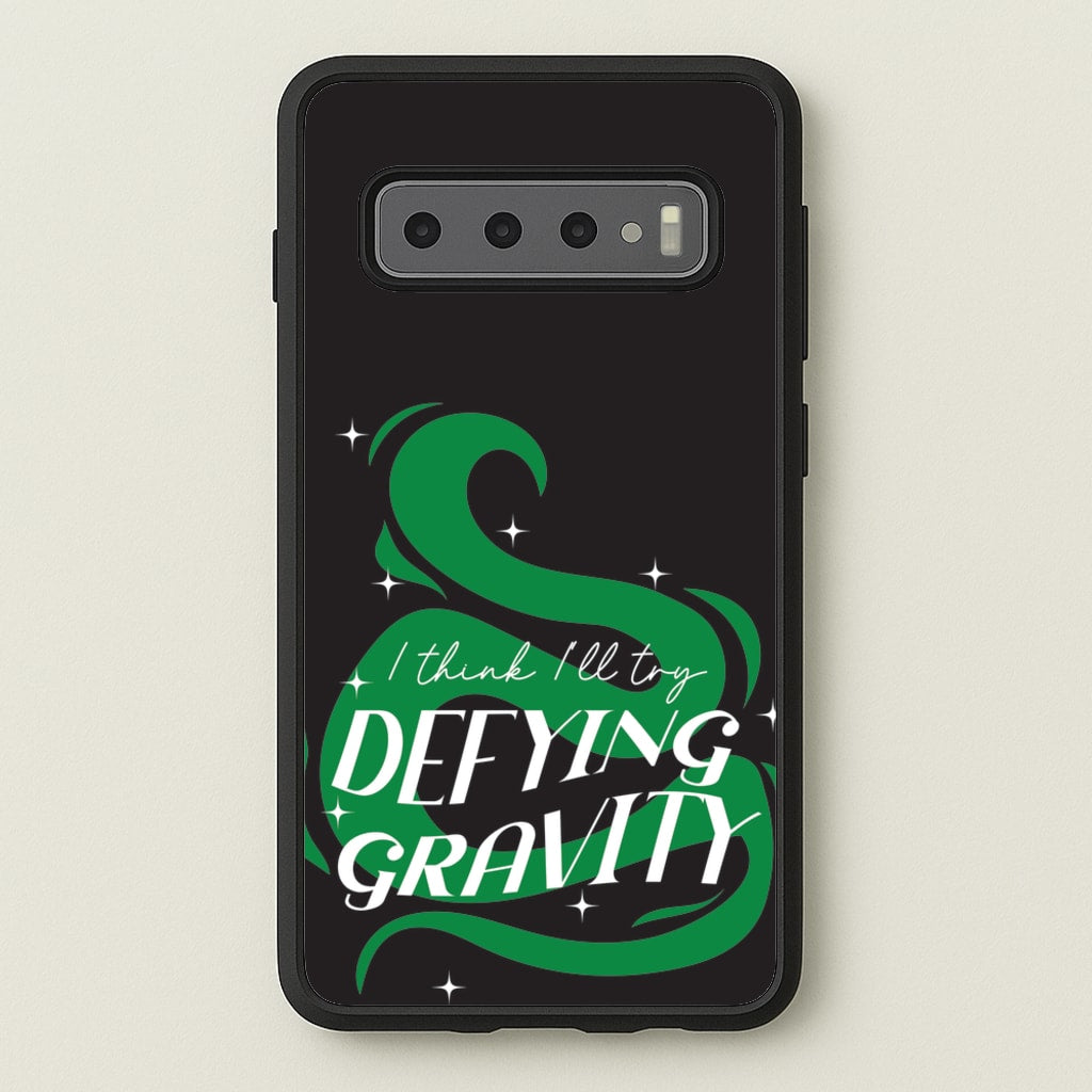 I Think I'll Try Defying Gravity - Wicked Phone Case for Galaxy S10 Plus