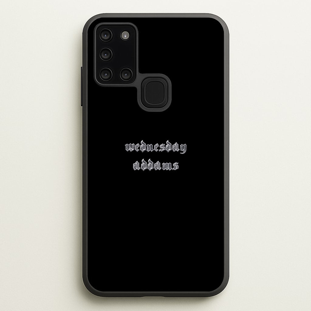 Wednesday Typogrophy - Wednesday Phone Case for Galaxy A21s