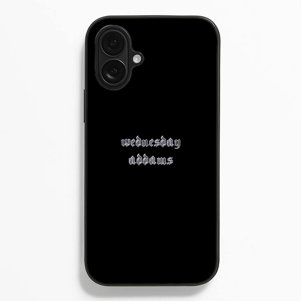 Wednesday Typogrophy Phone Case