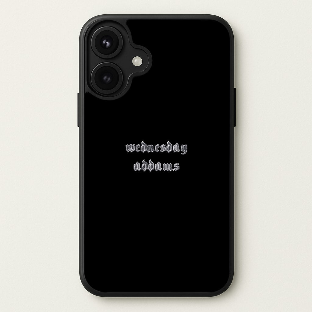 Wednesday Typogrophy Phone Case for iPhone 17