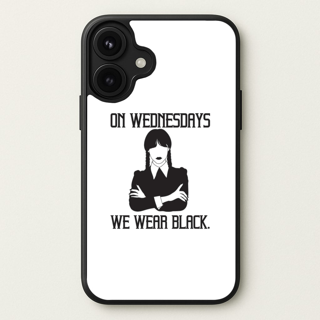 On Wednesdays We Wear Black Phone Case for iPhone 17