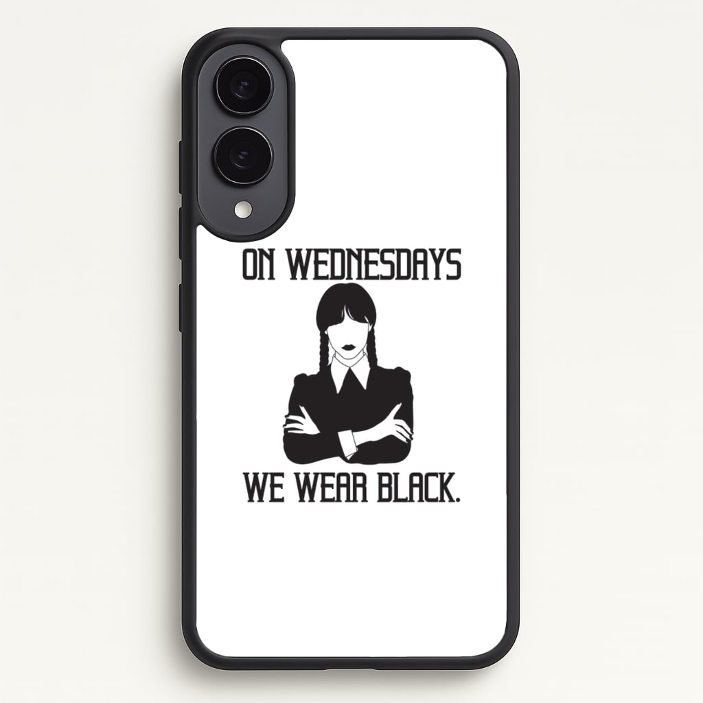 On Wednesdays We Wear Black - Wednesday Phone Case for Galaxy S25 Edge