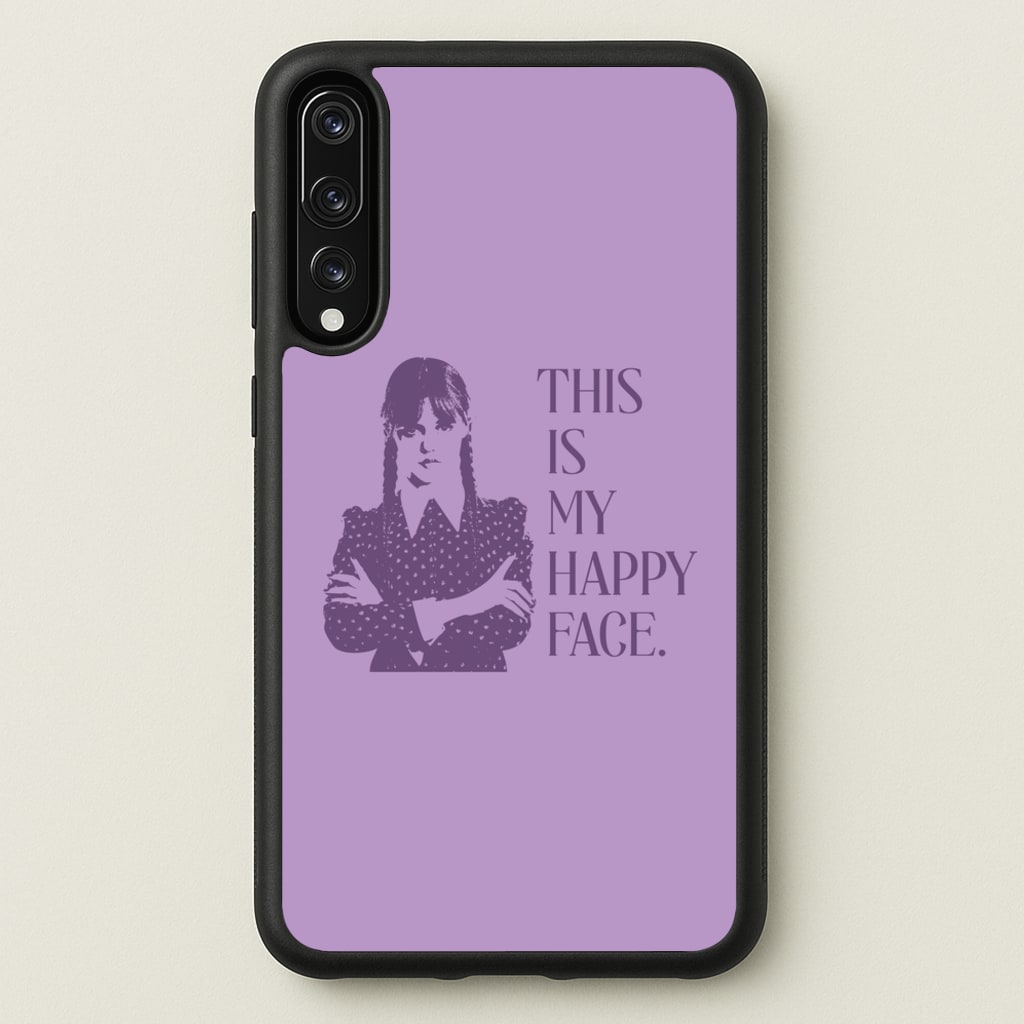 This Is My Happy Face - Wednesday Phone Case for Huawei P20 Pro