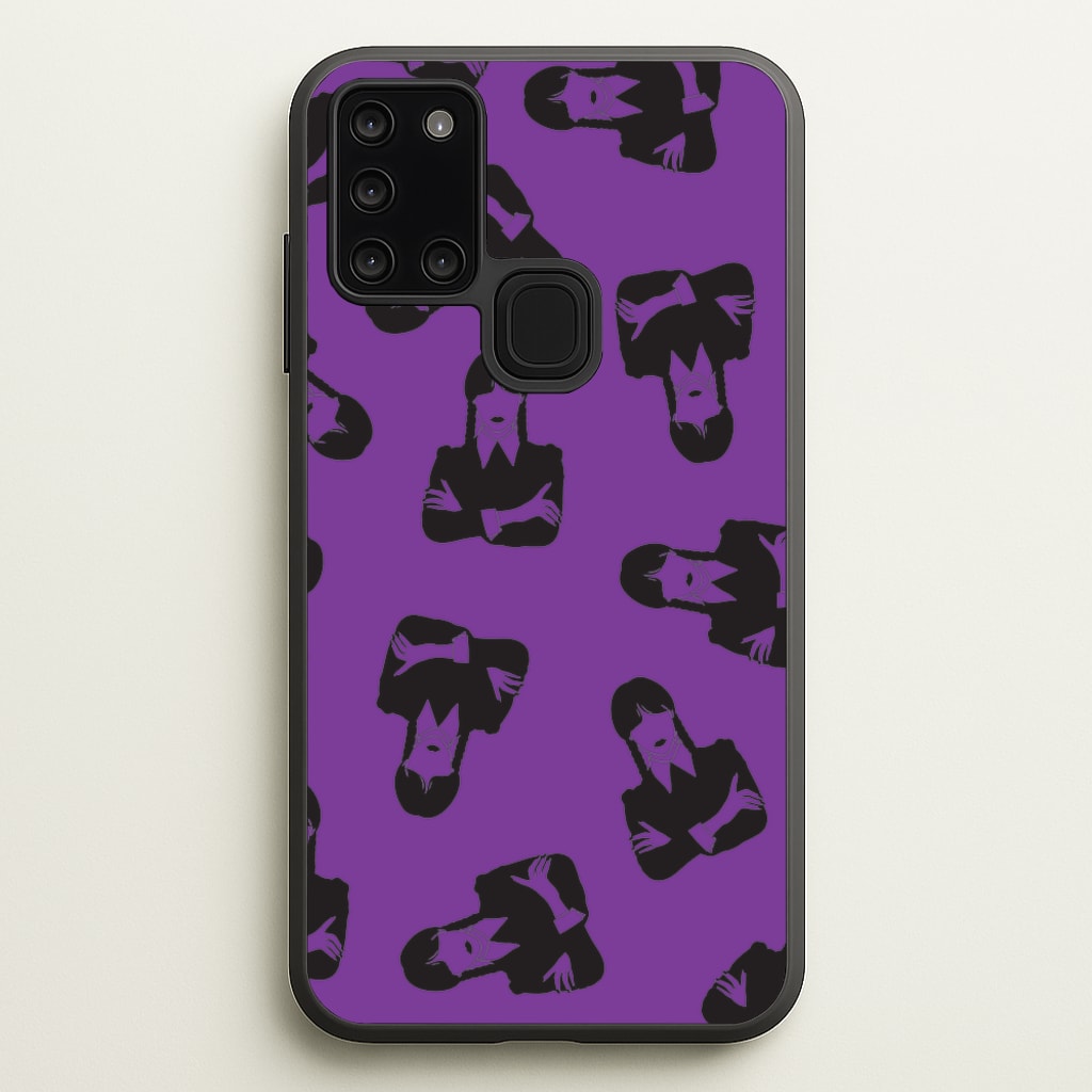 Addams Pattern - Wednesday Phone Case for Galaxy A21s