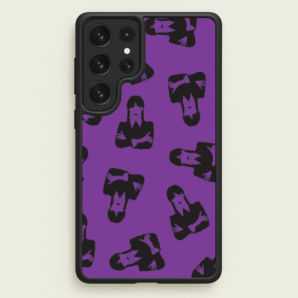 Addams Pattern - Wednesday Phone Case for Galaxy S22 Ultra