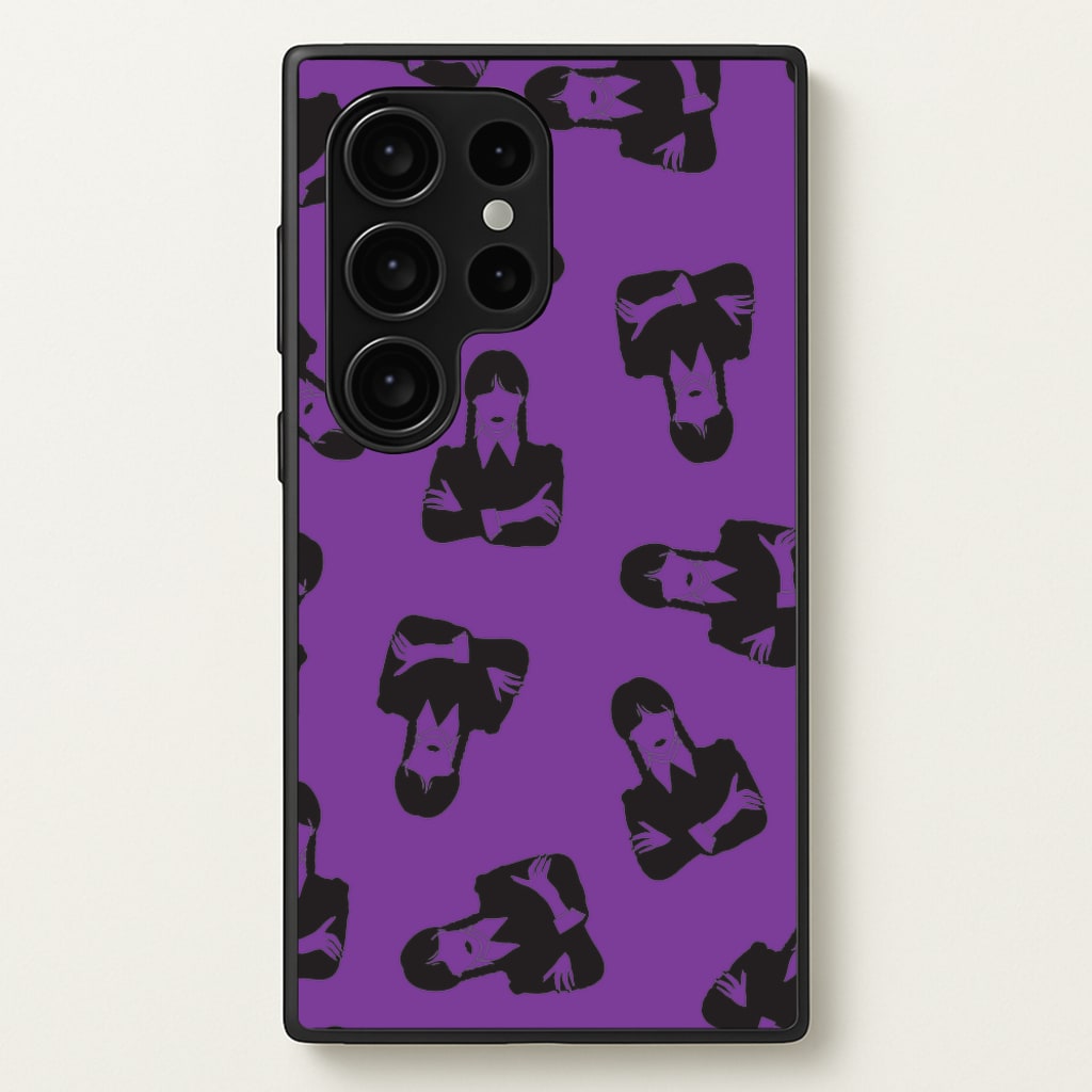 Addams Pattern - Wednesday Phone Case for Galaxy S24 Ultra