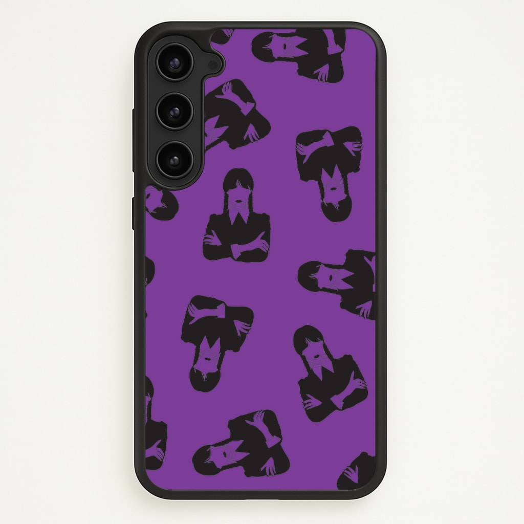 Addams Pattern - Wednesday Phone Case for Galaxy S23