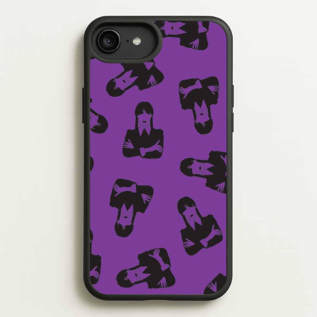 Addams Pattern - Wednesday Phone Case for iPhone 6 Plus / 7 Plus / 8 Plus