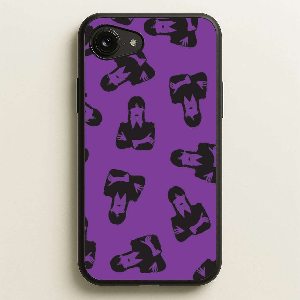 Addams Pattern - Wednesday Phone Case for iPhone 16e