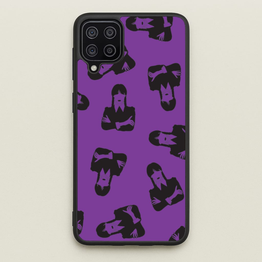 Addams Pattern - Wednesday Phone Case for Galaxy A12