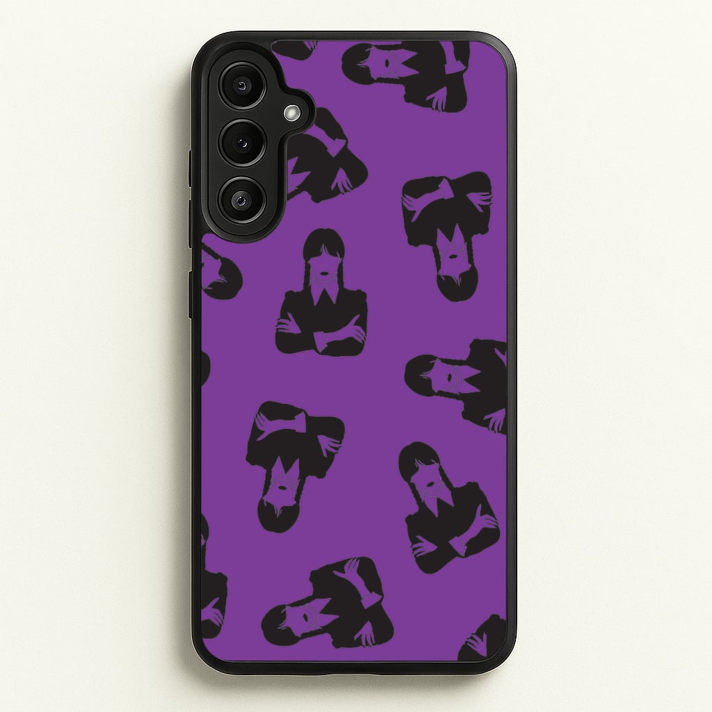 Addams Pattern - Wednesday Phone Case for Galaxy A34