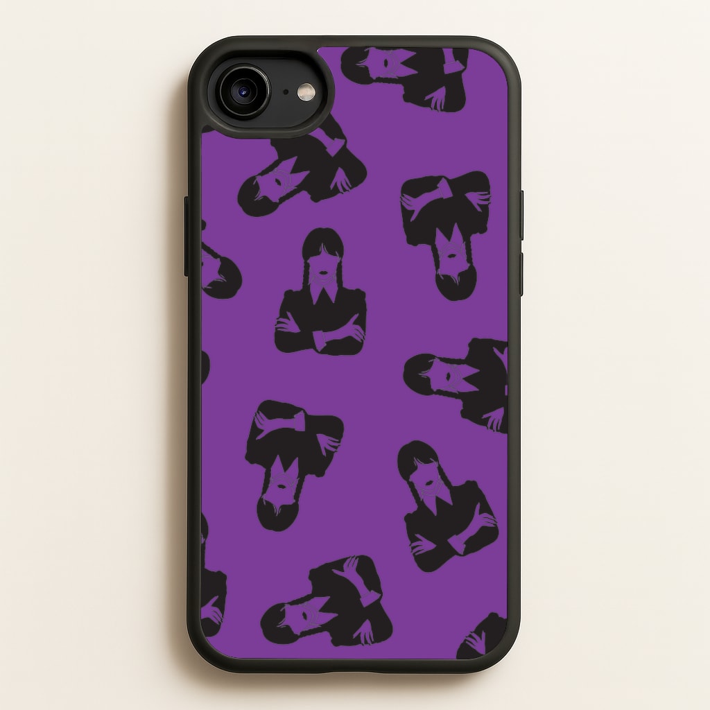 Addams Pattern - Wednesday Phone Case for iPhone 6 / 7 / 8 / SE