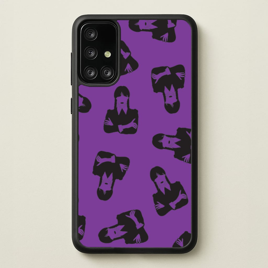 Addams Pattern - Wednesday Phone Case for Galaxy A71