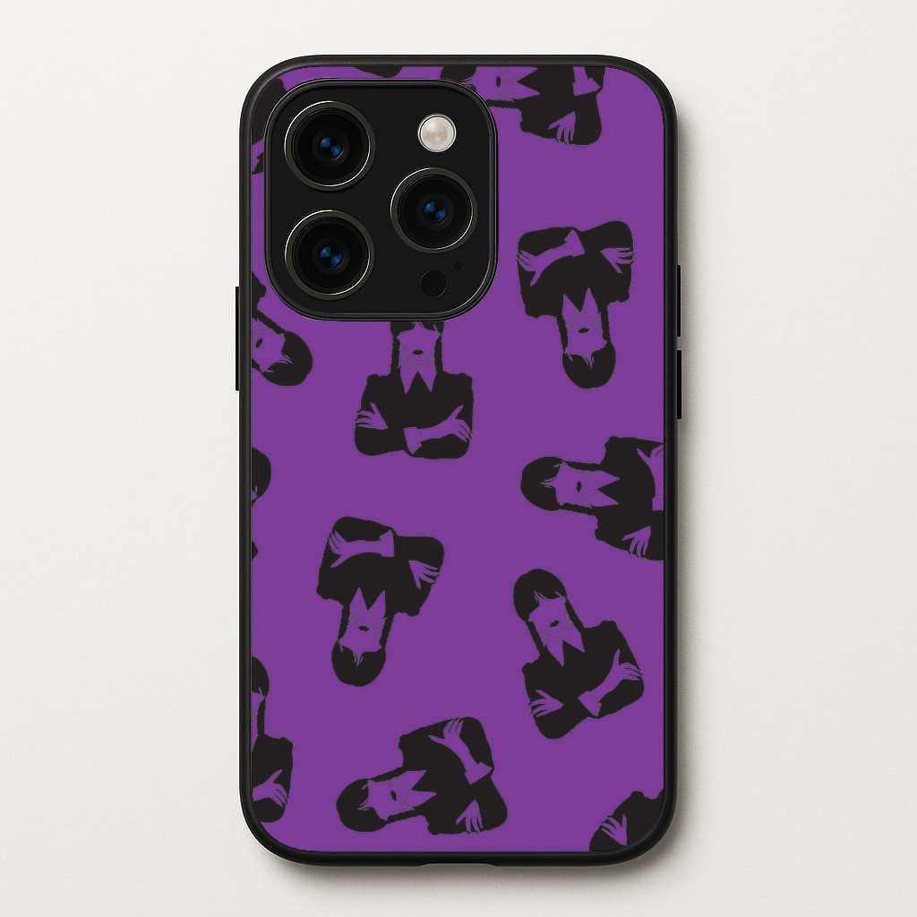 Addams Pattern - Wednesday Phone Case for iPhone 14 Pro