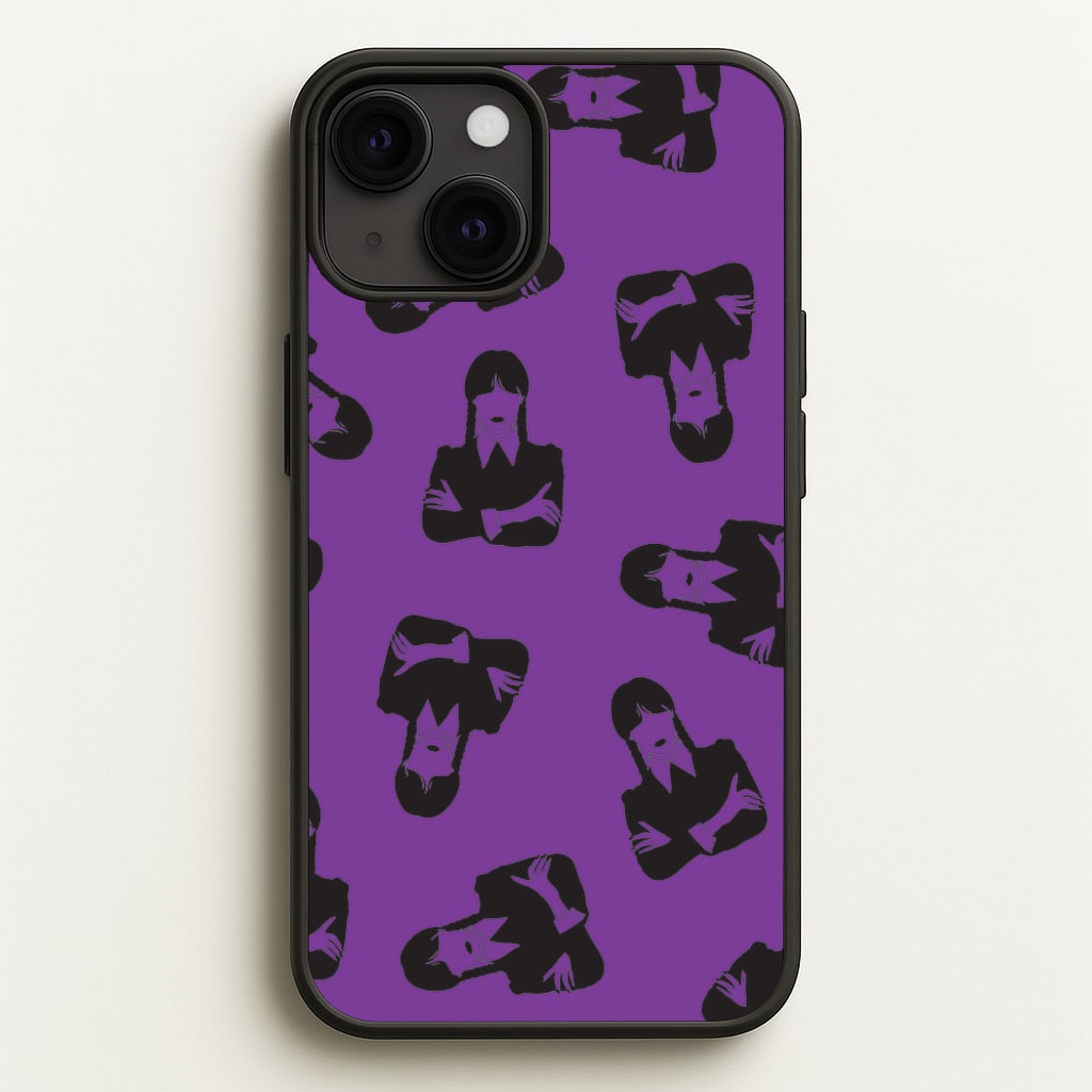 Addams Pattern - Wednesday Phone Case for iPhone 13