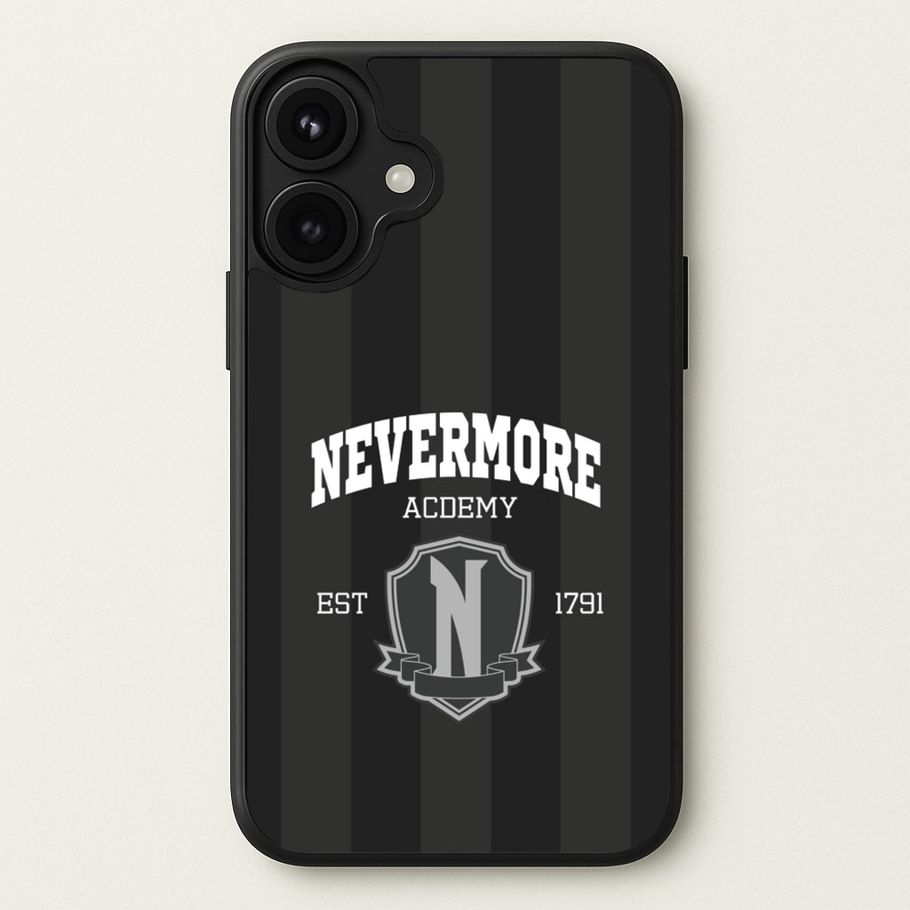 Addams Academy Gray Phone Case for iPhone 17