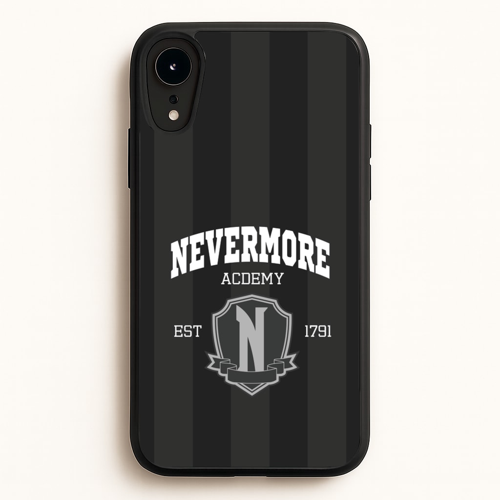Addams Academy Gray - Wednesday Phone Case for iPhone XR