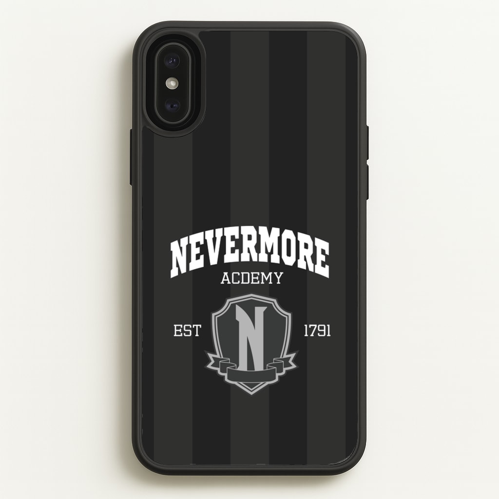 Addams Academy Gray - Wednesday Phone Case for iPhone XS Max