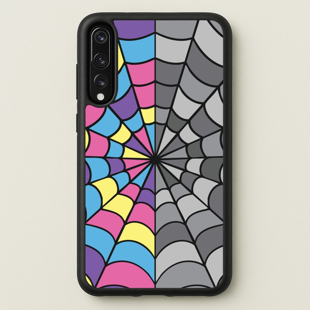 Colourful And Gray Spiderweb - Wednesday Phone Case for Huawei P20 Pro