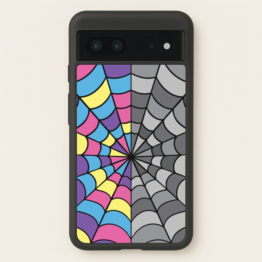Colourful And Gray Spiderweb - Wednesday Phone Case for Google Pixel 7