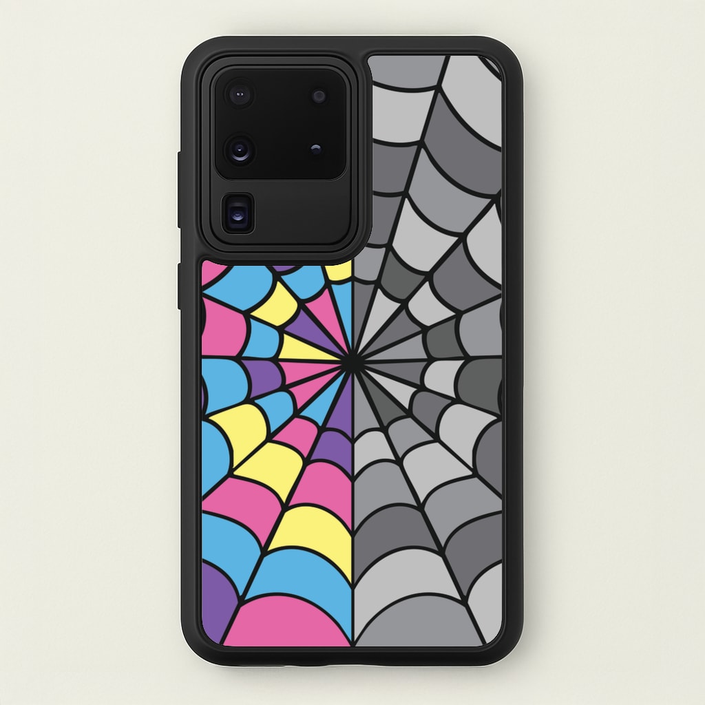 Colourful And Gray Spiderweb - Wednesday Phone Case for Galaxy S20 Ultra