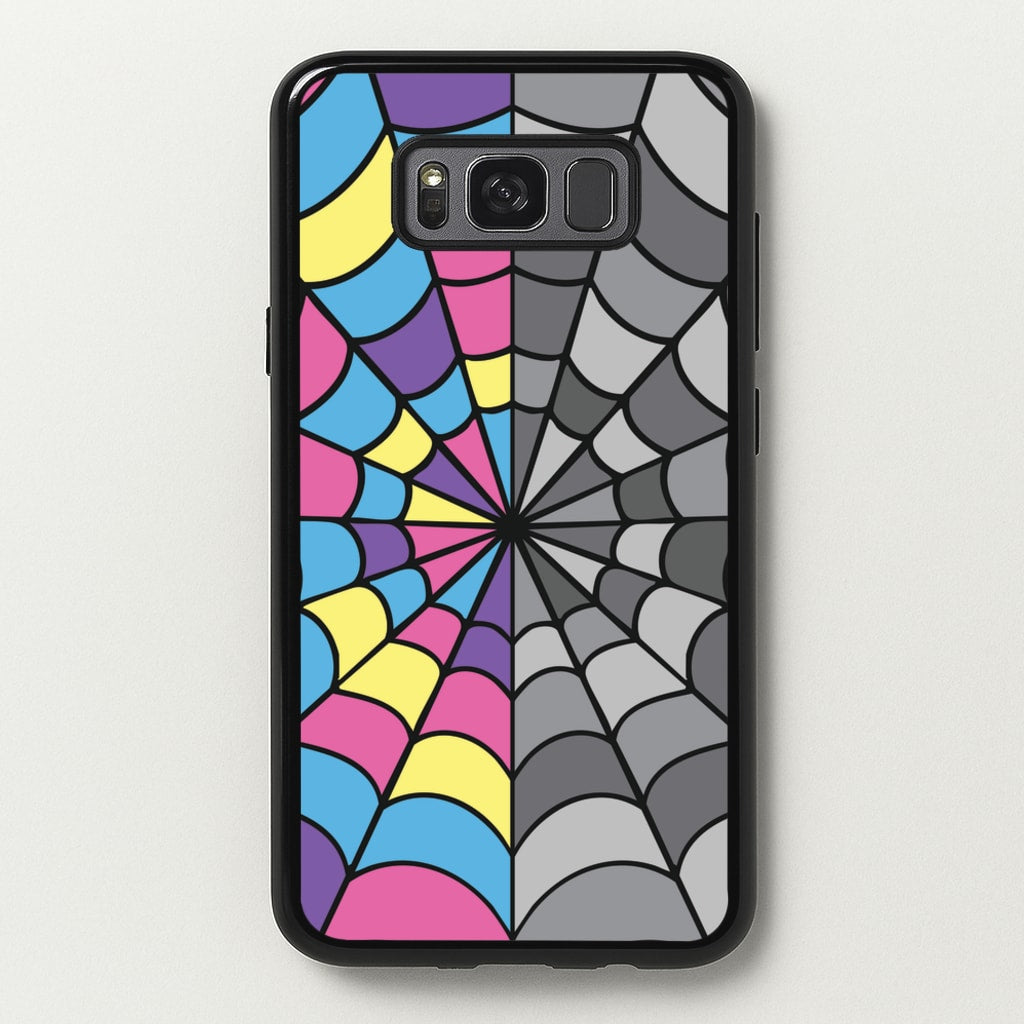Colourful And Gray Spiderweb - Wednesday Phone Case for Galaxy S8 Plus