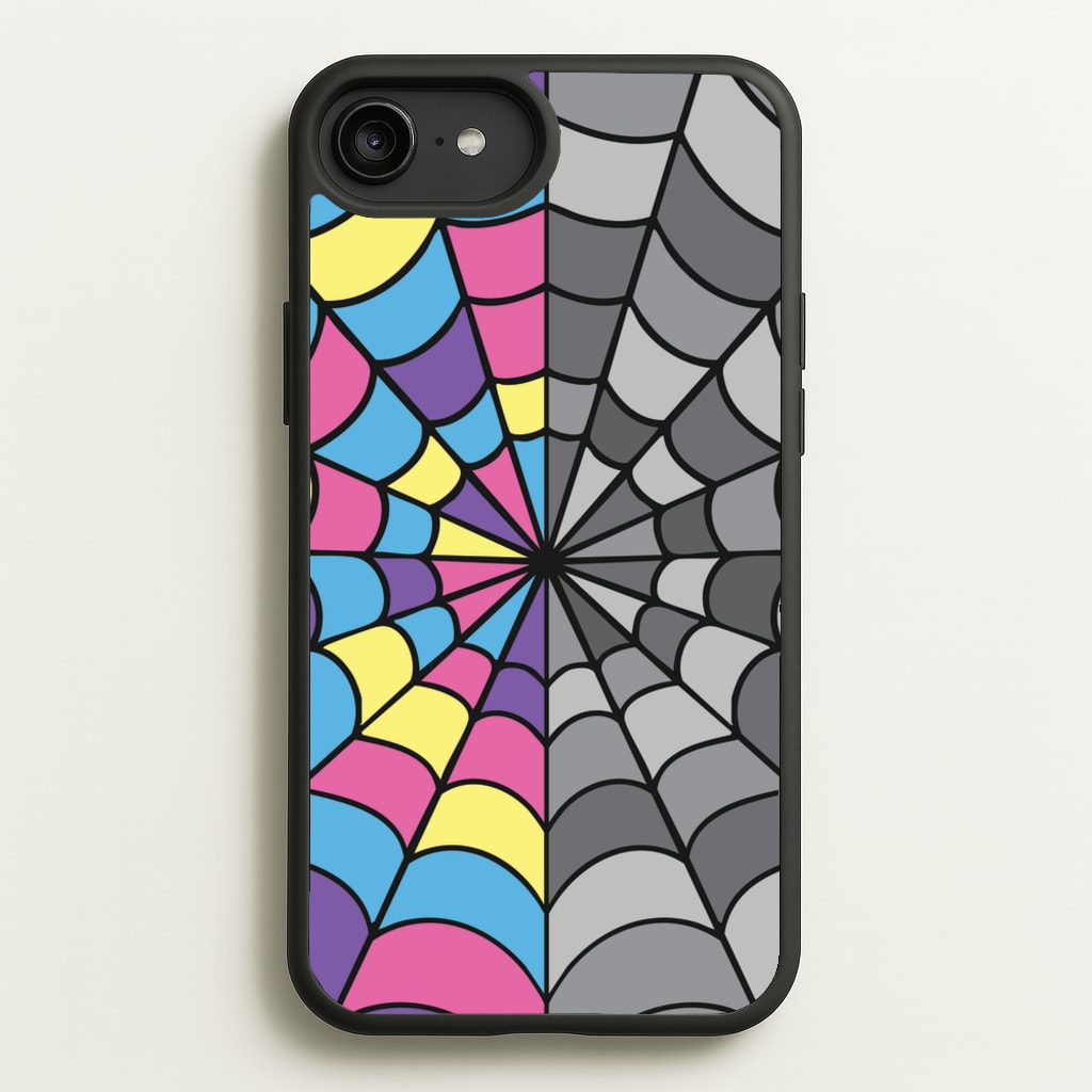 Colourful And Gray Spiderweb - Wednesday Phone Case for iPhone 6 Plus / 7 Plus / 8 Plus