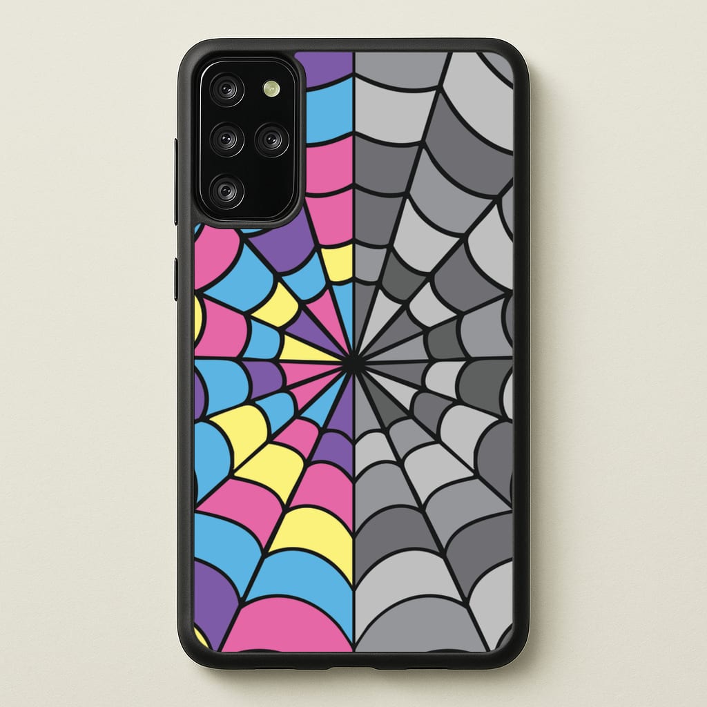 Colourful And Gray Spiderweb - Wednesday Phone Case for Galaxy S20 Plus