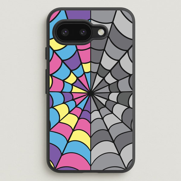 Colourful And Gray Spiderweb - Wednesday Phone Case for Google Pixel 9a