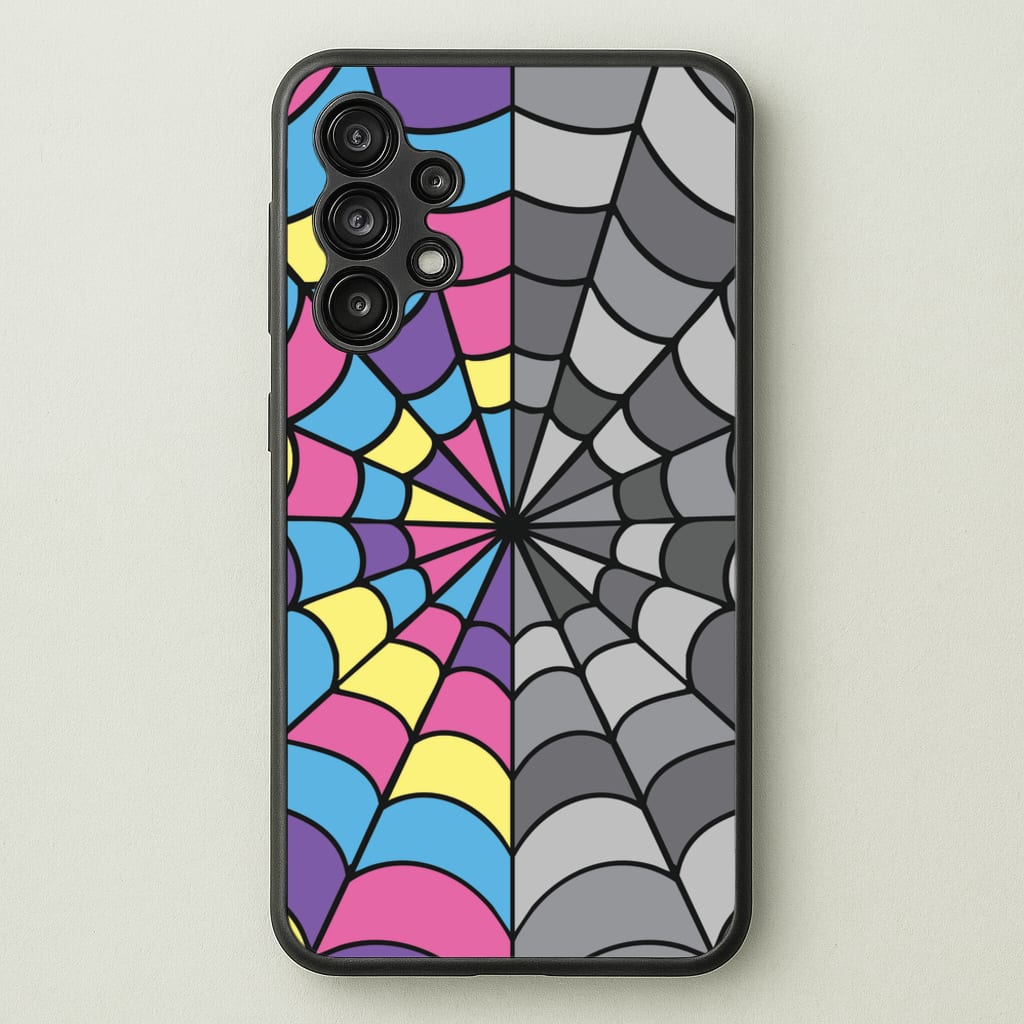 Colourful And Gray Spiderweb - Wednesday Phone Case for Galaxy A13