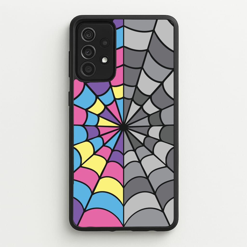 Colourful And Gray Spiderweb - Wednesday Phone Case for Galaxy A52 / A52s