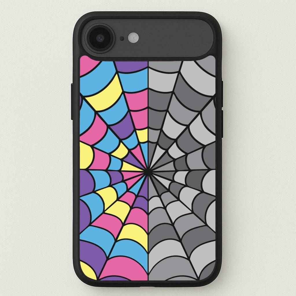 Colourful And Gray Spiderweb Phone Case for iPhone 17 Air