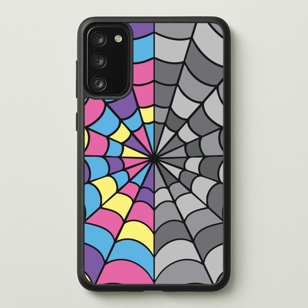 Colourful And Gray Spiderweb - Wednesday Phone Case for Galaxy S20