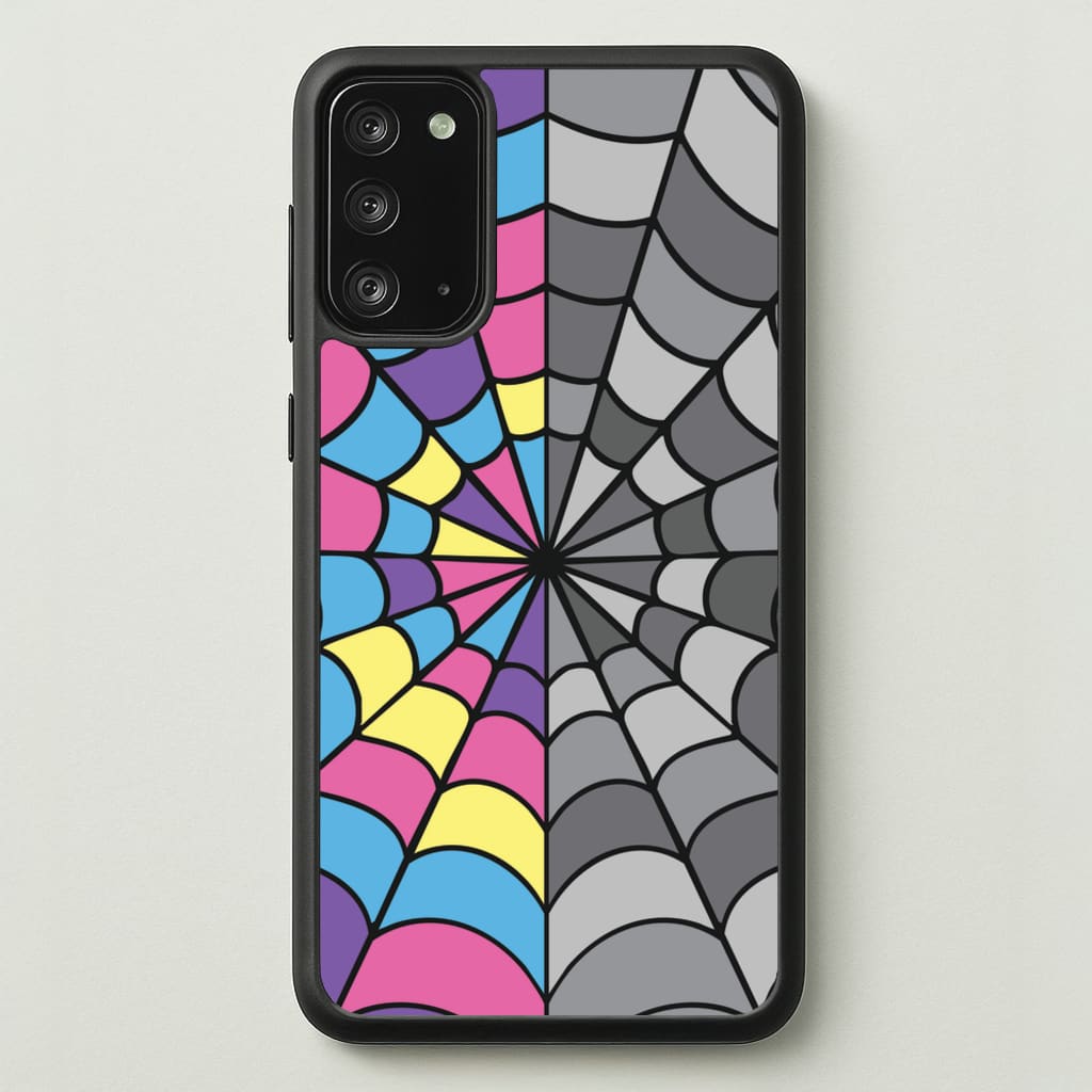 Colourful And Gray Spiderweb - Wednesday Phone Case for Galaxy Note 20