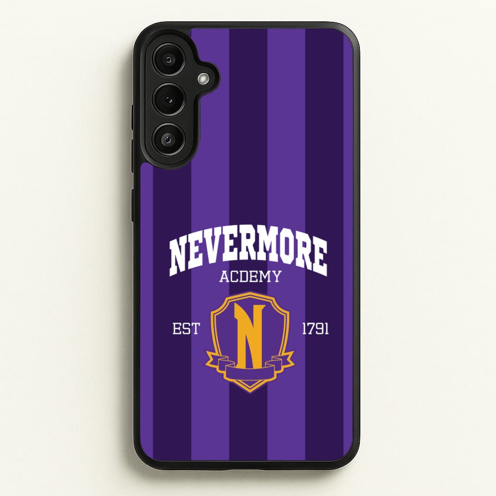 Addams Academy Purple - Wednesday Phone Case for Galaxy A34