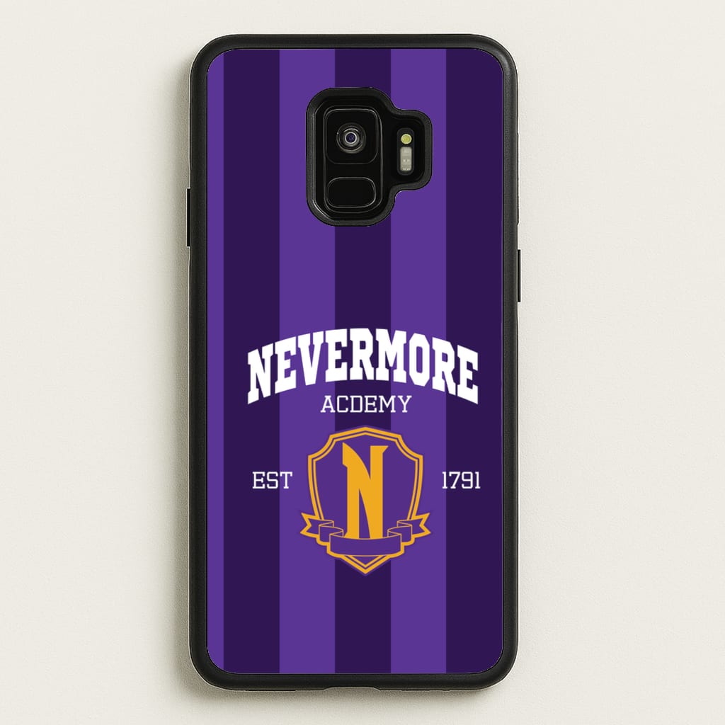 Addams Academy Purple - Wednesday Phone Case for Galaxy S9