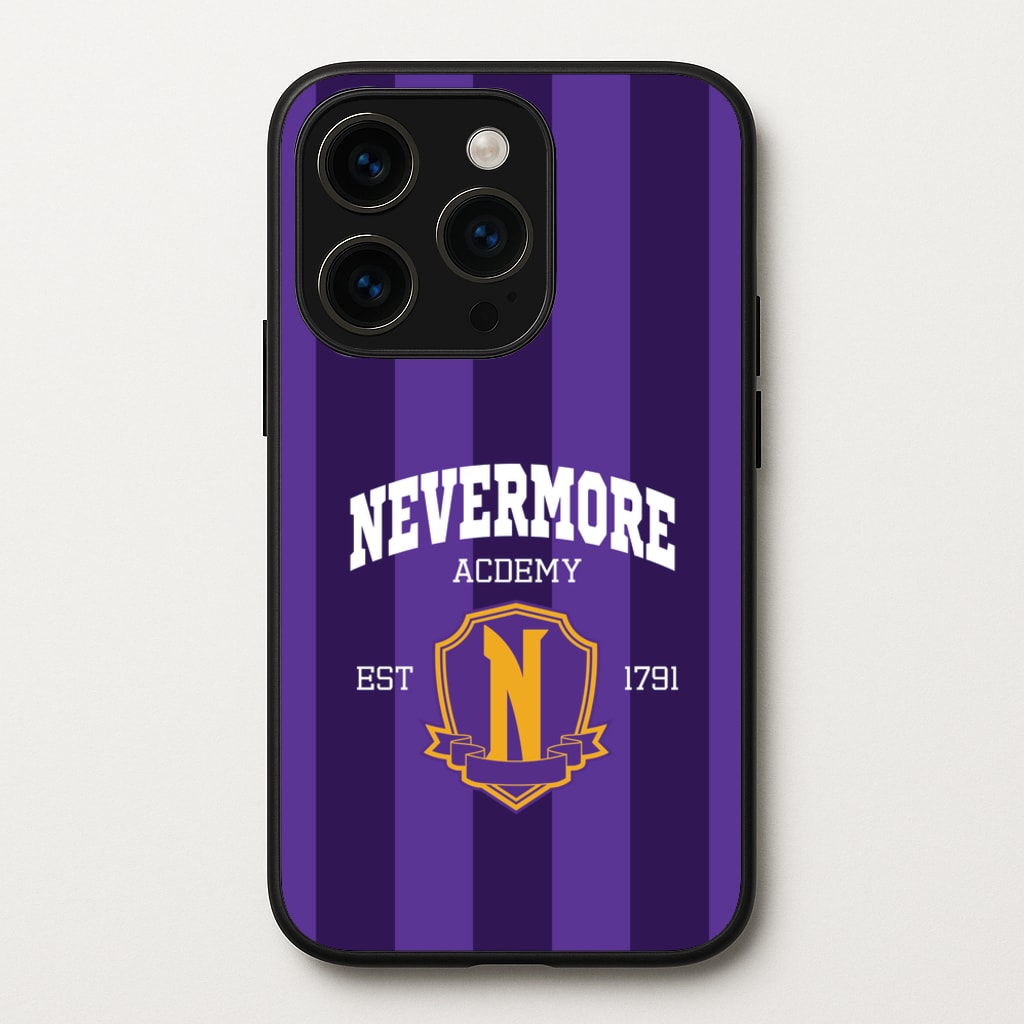 Addams Academy Purple - Wednesday Phone Case for iPhone 14 Pro