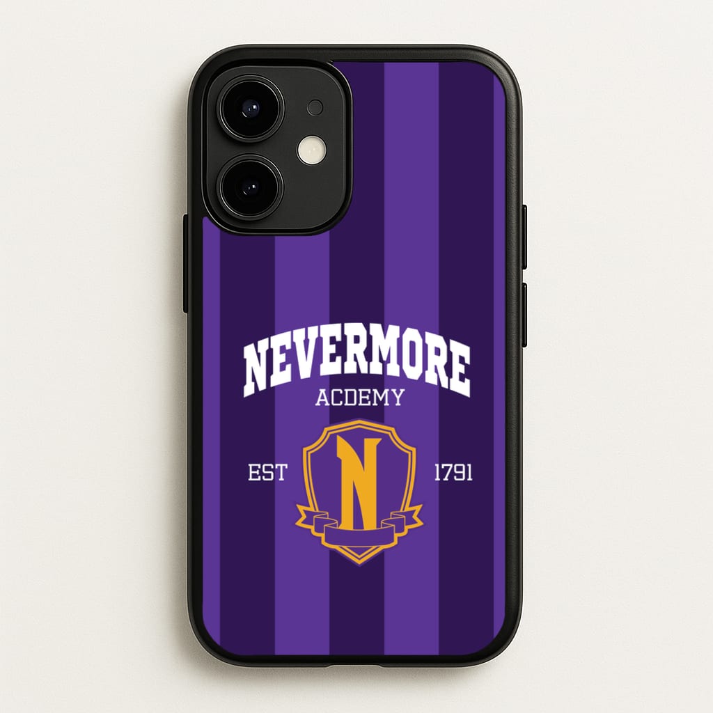 Addams Academy Purple - Wednesday Phone Case for iPhone 12 Mini