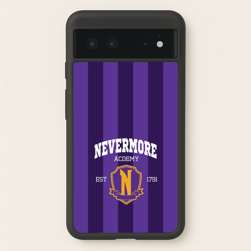 Addams Academy Purple - Wednesday Phone Case for Google Pixel 6