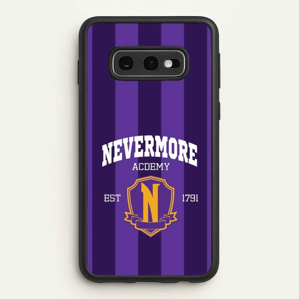Addams Academy Purple - Wednesday Phone Case for Galaxy S10e