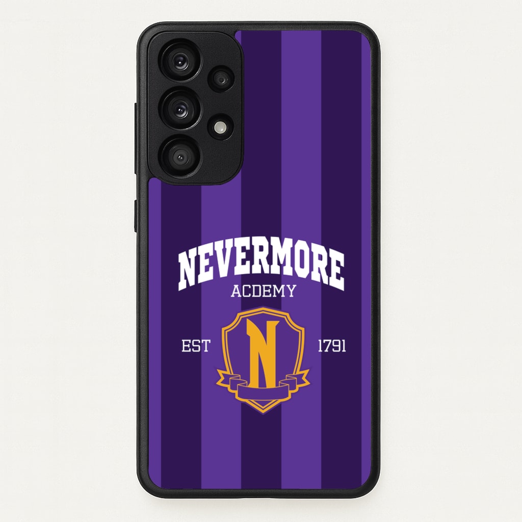 Addams Academy Purple - Wednesday Phone Case for Galaxy A53