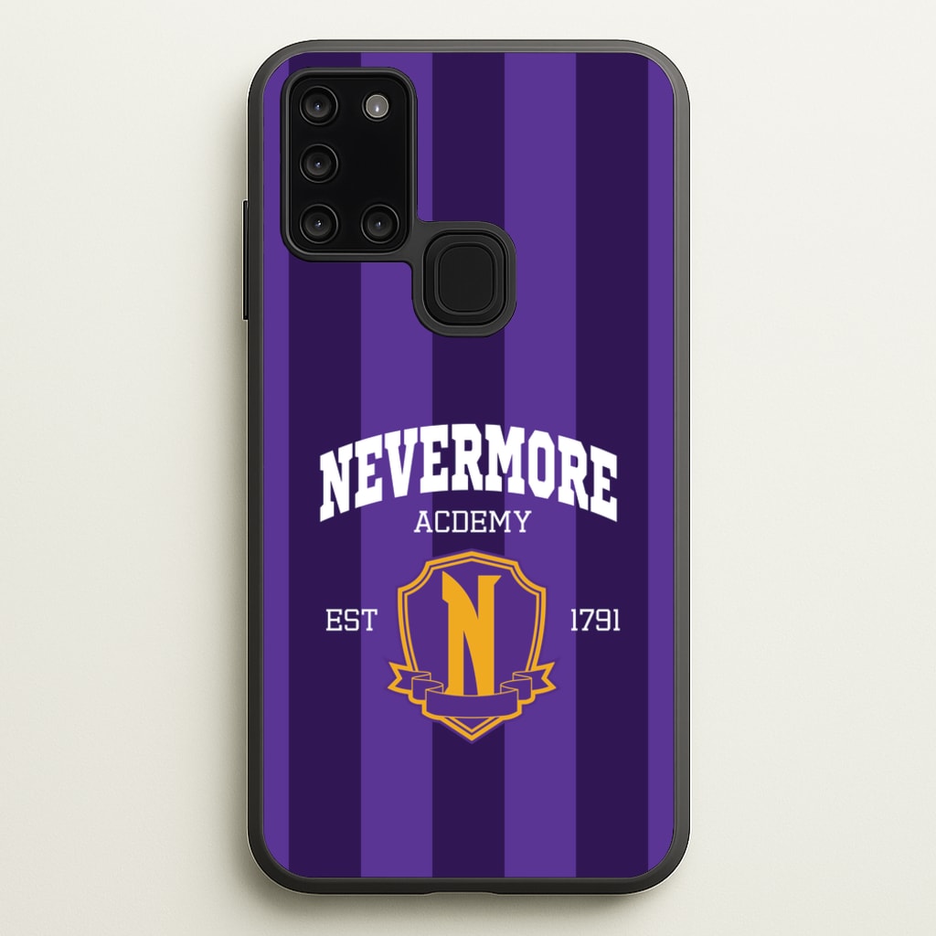 Addams Academy Purple - Wednesday Phone Case for Galaxy A21s