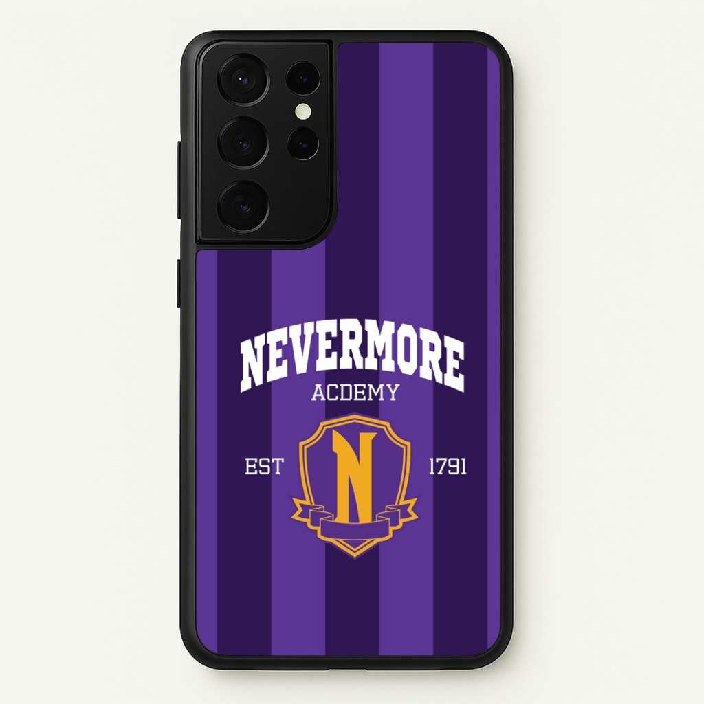 Addams Academy Purple - Wednesday Phone Case for Galaxy S21 Ultra