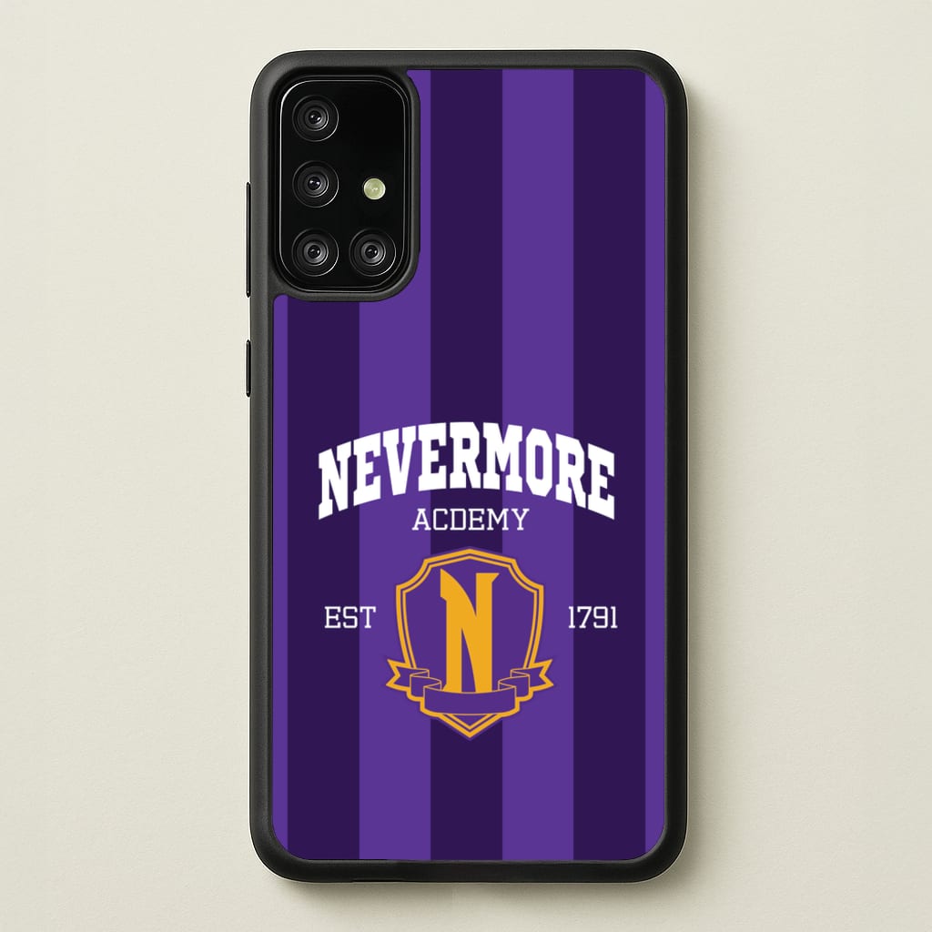 Addams Academy Purple - Wednesday Phone Case for Galaxy A71