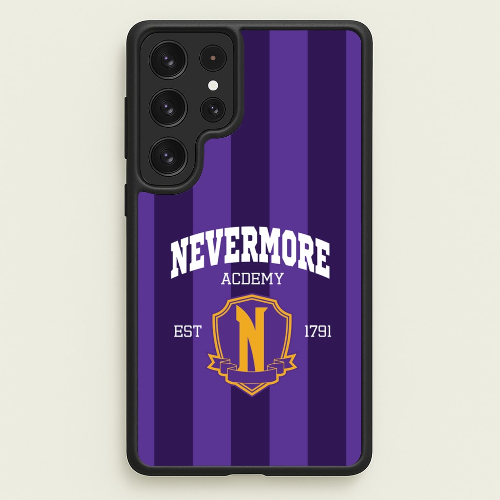 Addams Academy Purple - Wednesday Phone Case for Galaxy S22 Ultra