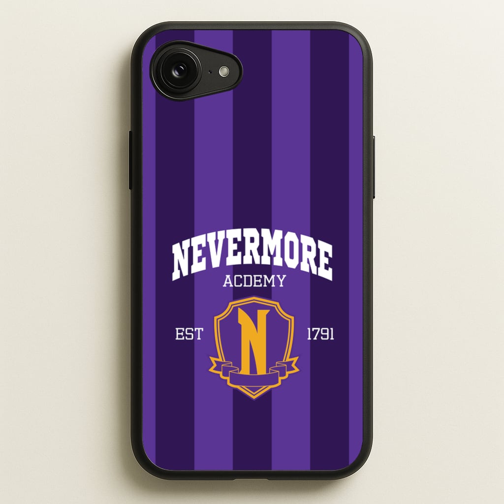 Addams Academy Purple - Wednesday Phone Case for iPhone 16e